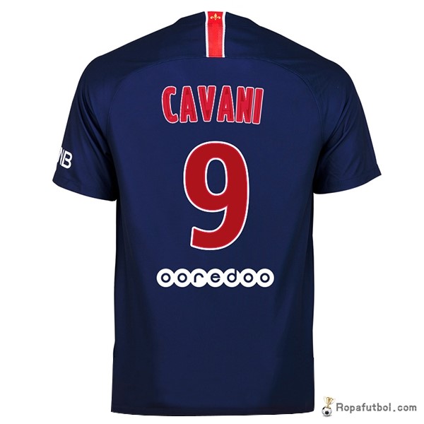 Camiseta Paris Saint Germain Replica Primera Ropa Cavani 2018/19 Azul